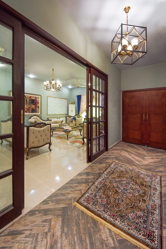 Looking through to the entrance hall at Aqib Residence.